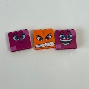 LEGO The LEGO Movie 2 Queen Watevra Wa'Nabi Face Bricks Magenta Orange‎ 3 Piece